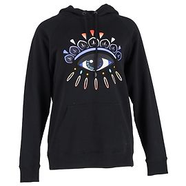 Sudadera de algodón negro con estampado de ojo Kenzo Negro