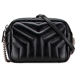 Yves Saint Laurent Bolso de hombro de cuero Loulou Bowling de Saint Laurent Negro