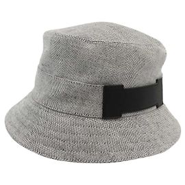 Hermès Cappello in lino, cotone e pelle Hermes Fred Sangle H Nero