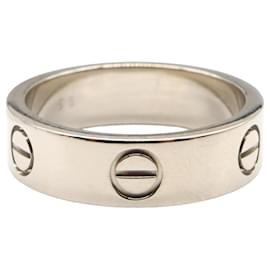 Cartier-Cartier Love Au750 White Gold Ring Size 14.5-Silvery,Metallic