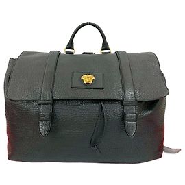Versace Medusa Leather Backpack Black
