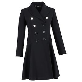 Gucci Double-Breasted Coat in Black Acetate Black