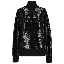 Schwarzer Wollpullover mit Pailletten von Joseph Schwarz