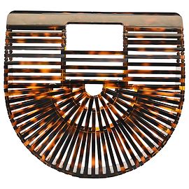 Sac à poignée tortue Ark de Cult Gaia en acrylique marron Marron Rouge
