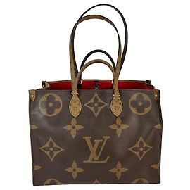 Louis Vuitton ONTHEGO GM Reverse Giant Monogram Tote Brown