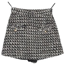 Valentino Garavani A-line Mini Skort In Multicolor Tweed Multiple colors