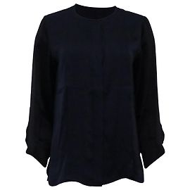Stella Mc Cartney Stella McCartney Bluse aus marineblauer Seide Blau Marineblau