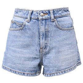 Alexander Wang Shorty High-Rise Shorts in Light Blue Denim Blue Light blue