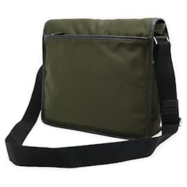 Prada-Prada Logo Jacquard Nylon Shoulder Bag-Green
