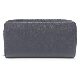 Loewe Zip Around Wallet Leather Long Wallet Blue