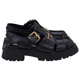 Alexander Wang Carter Cage Sandals in Black Leather Black