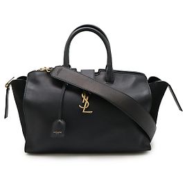 Yves Saint Laurent Bolsa 2 em 1 em couro e camurça DOWNTOWN CABAS da Saint Laurent Paris Preto