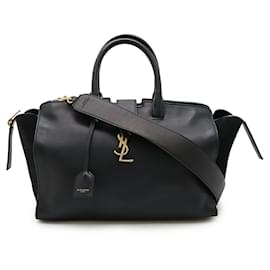 Yves Saint Laurent Sac 2 en 1 en cuir et daim DOWNTOWN CABAS de Saint Laurent Paris Noir