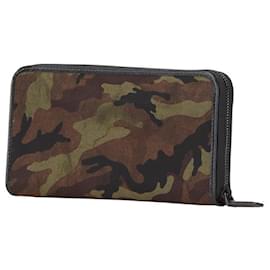 Prada-Prada Camouflage Nylon Leather Long Wallet-Green