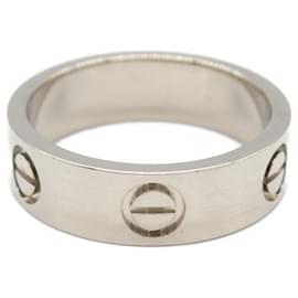 Cartier-Cartier Love Au750 White Gold Ring Size 12-Silvery,Metallic