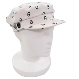 Hermès-Hermes Casquette Vauban Chaine d'Ancre Toile H Cotton Canvas Cap-White