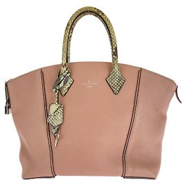 Borsa Louis Vuitton Lockit PM in pelle Parnaçae/python Rosa