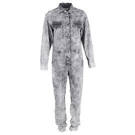 Isabel Marant Etoile Macacão Idesia desbotado em denim cinza da Isabel Marant Étoile Cinza