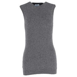 Prada Strickweste aus grauer Wolle Grau