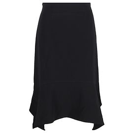 Altuzarra Flutter Hem Midi Skirt in Black Triacetate White Cream