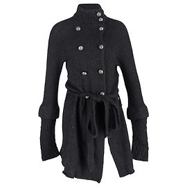 Casaco de malha preto de alpaca com dupla face da Balenciaga Preto
