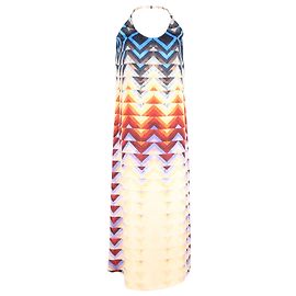 Robe Maxi Imprimée Aztec en Polyester Multicolore de Paco Rabanne Multicolore