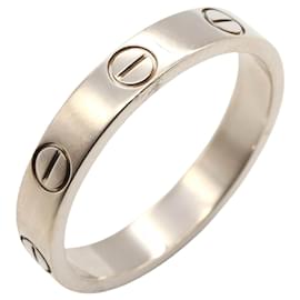 Cartier-Cartier Mini Love Au750 Ring Size 12-Silvery,Metallic