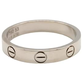 Cartier-Cartier Mini Love Au750 Ring Size 12-Silvery,Metallic