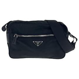 Prada-Prada Tessuto Nylon Shoulder Bag-Black