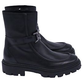 Botas ankle Kate da Tod's em couro preto Preto