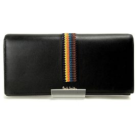 Paul Smith PSQ033 Leder Bifold Geldbörse Schwarz