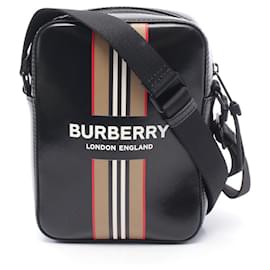 Burberry-Burberry THORNTON PVC Coated Canvas Shoulder Bag-Black