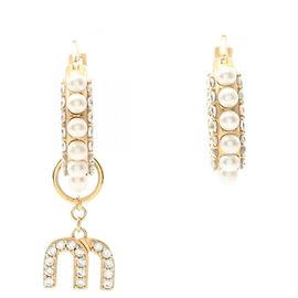 Orecchini Miu Miu D'oro Metallico
