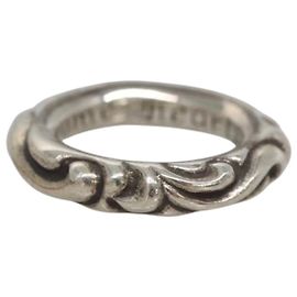 Anello Scroll Band Chrome Hearts Ag925 Argento Auth 128899M Argento