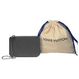 Vintage Louis Vuitton Le Dauphine Leather Card Holder Grey Grey