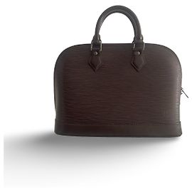 Bolsa Louis Vuitton Alma PM em couro epi cor chocolate Chocolate