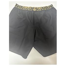 Versace-Shorts de banho Greca Versace-Preto,Dourado