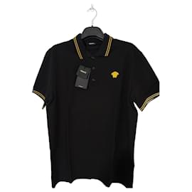 Versace-Polo Medusa Versace-Preto,Amarelo