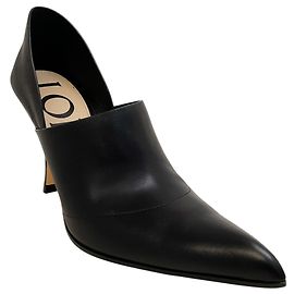 Loewe Black Leather Comic Folded Pumps Black