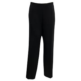 Schwarze Wollstretch-Hose von Hermès Schwarz