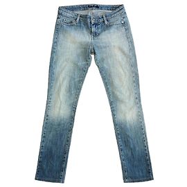 Ba&sh Optische Used TL Jeans Hellblau