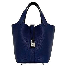 Sac à main Hermès Picotin Lock PM Bleu Bleu Marine