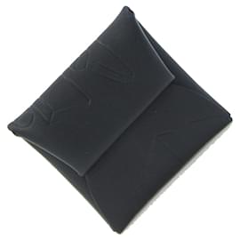 Hermès-Hermès Coin Case in Black Barenia Leather-Black