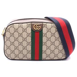 Borsa a tracolla Gucci Ophidia GG Supreme Piccola Marrone Beige