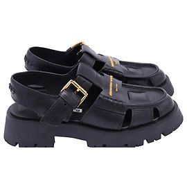 Sandálias Carter Cage em couro preto de Alexander Wang Preto