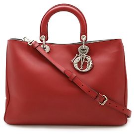 Bolso tote Diorissimo de cuero Dior Rosa