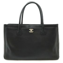 Chanel Executive Line Tote Bag Black Black