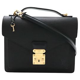 Louis Vuitton Epi Monceau Handbag Black