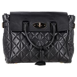 Mulberry Medium Cara Delevingne Quilted Convertible Backpack in Black Leather Black