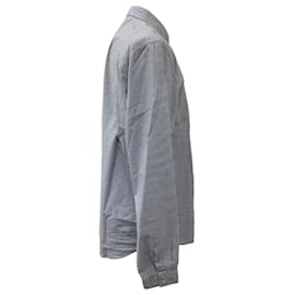 Burberry- Burberry Brit Gingham Long Sleeve Shirt in Blue Cotton-Blue,Light blue